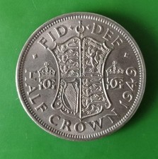 1949 George V I Half Crown Coin #3829