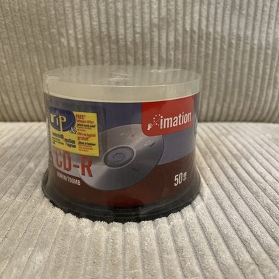Imation CD-R Spindle Blank Media 16X Compatible 700MB/80Min SEALED 50 Pack. NEW.