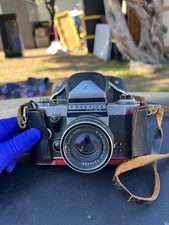 For Parts Not Tested Praktica MAT 35mm SLR Film Camera W/ Lens And Leather Case