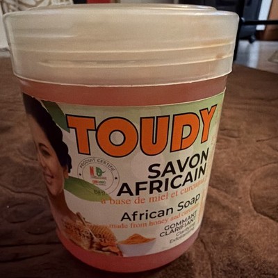 TOUDY Afrikanische Seife Klärend Peeling Honig Kurkuma Aloe Vera 670g