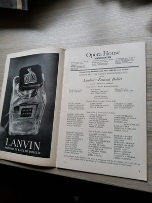 BALLETT THEATER PROG,1967,MANCH OPERA HOUSE,LONDON FESTIVAL BALLET