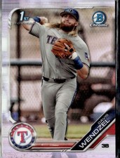 2019 Bowman Draft Chrome 1st Refractor #BDC-81 Davis Wendzel  Texas Rangers