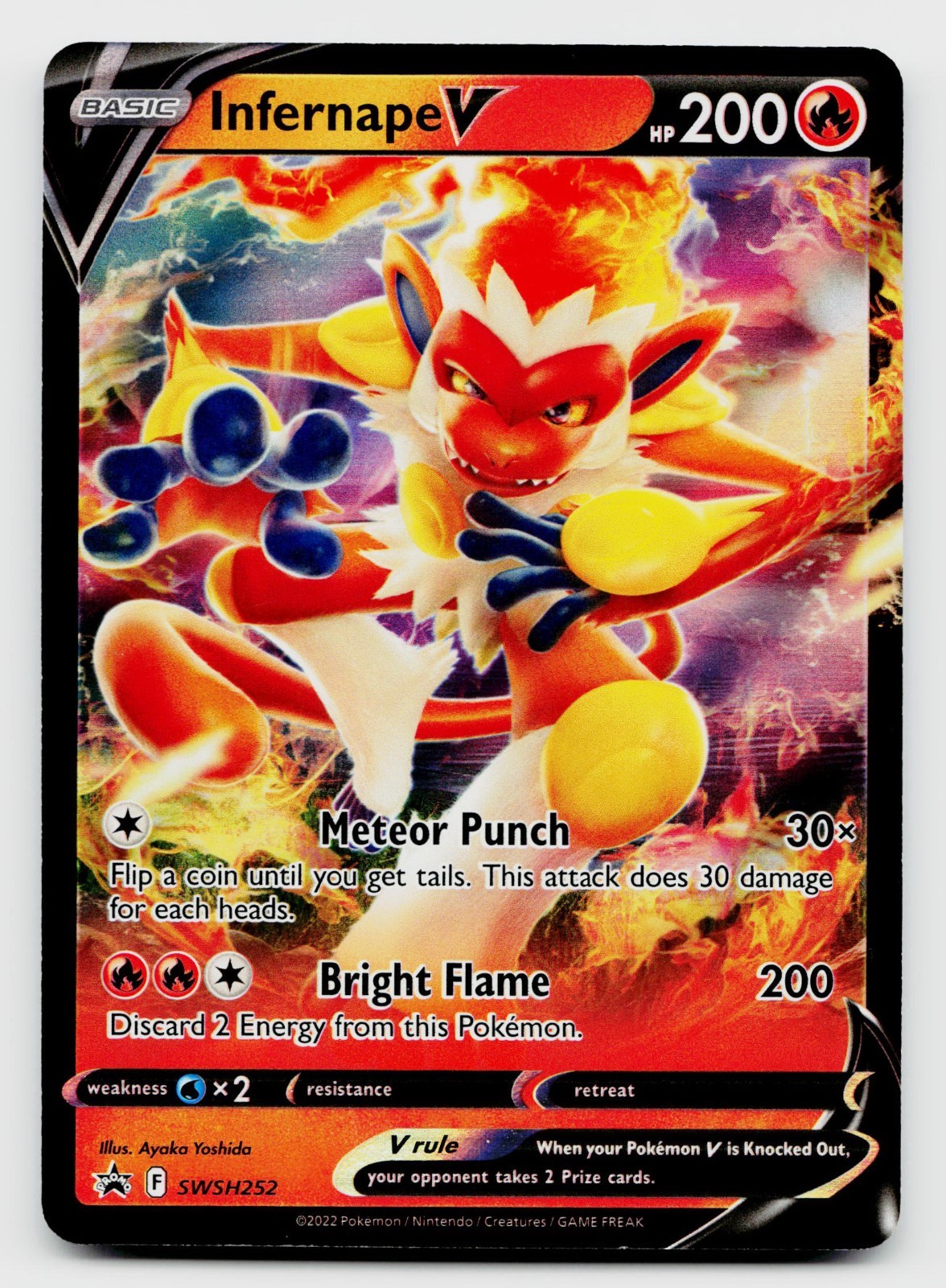 Pokemon TCG Infernape V SWSH252 Black Star Promo Card Holo