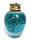 MCM Murano TURQUOISE Blue Aventurine Art Glass Table Lighter Italy Venetian Tag — photo 5