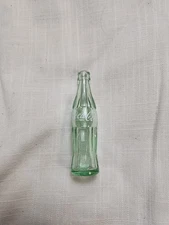 3"  Vtg Mini COCA COLA Miniature Greenish Glass BOTTLE Empty Excellent Lettering