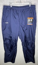 Under Armour Pants Mens 2XL Blue Barrage Track Warm Up Nylon Lined Athletic