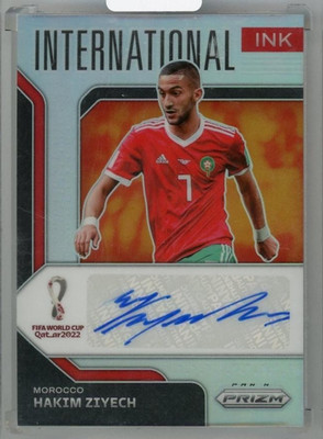 2022-23 Panini Fifa World Cup Qatar Hakim Ziyech Prizms Silver Auto /25