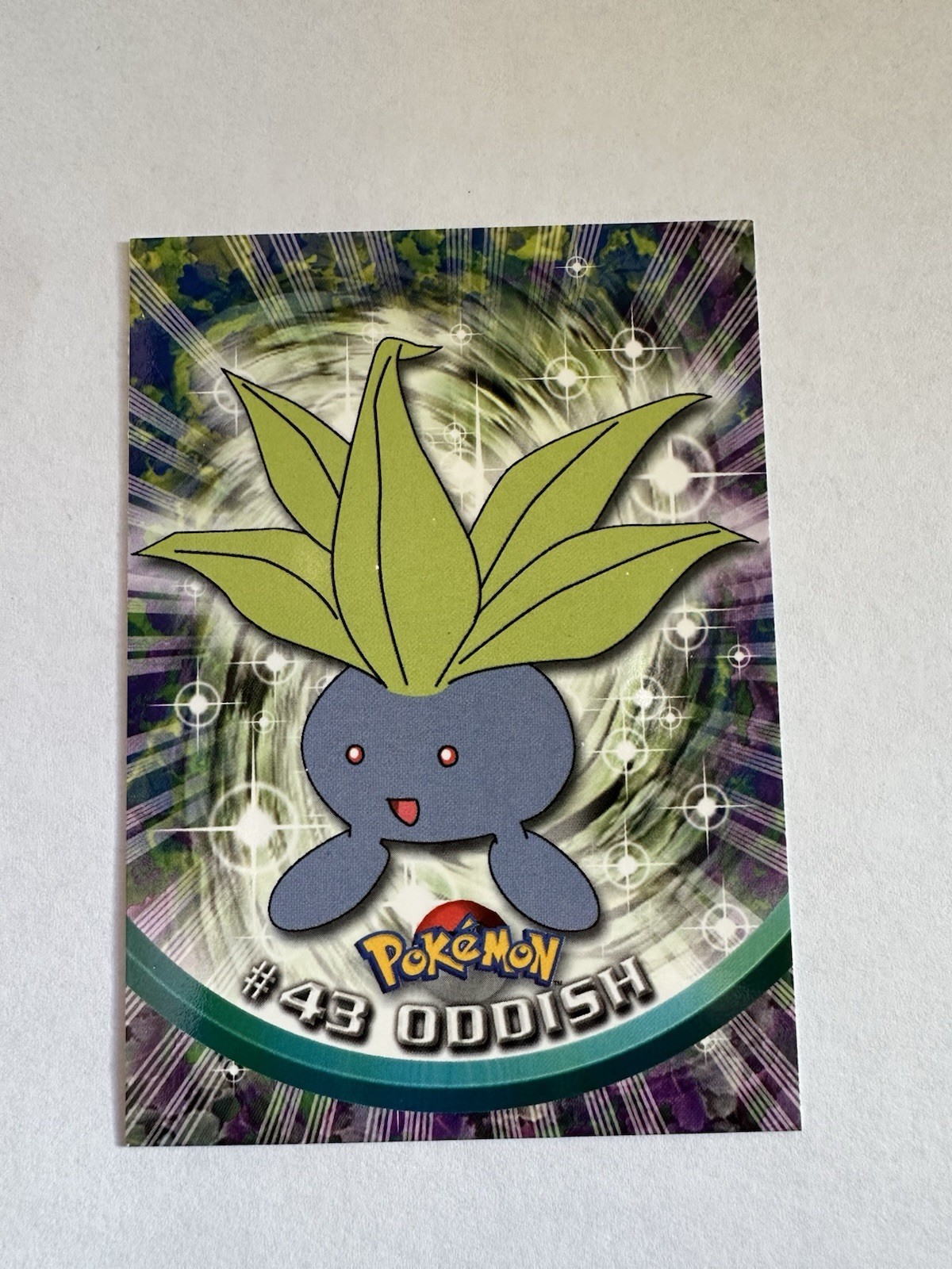 Topps Pokemon Card #43 Oddish Black Logo NM
