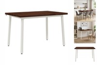 120X70X75 Cm Massivholz Akazie Dunkelbraun Und Weiß