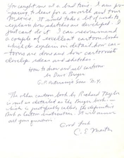 CHARLES E. MARTIN - AUTOGRAPH LETTER SIGNED