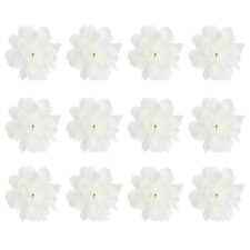 12Pcs 3.9in Fake Flowers for Floating Candles Centerpiece, White