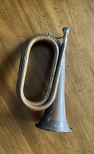 Vintage Brass Copper Bugle-similar To Those Used In The Civil War