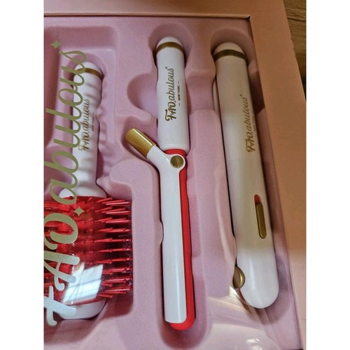 NWT FAO Schwarz Pretend Hair Pro Stylist Kit White Red Sounds Lights Hairdresser - Picture 4 of 10
