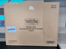 North States Toddleroo 72 Wide Deluxe D cor Baby Gate, Bronze, New