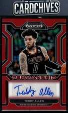 Teddy Allen 2022 Prizm DP #CP-TAL College Penmanship Red #/199