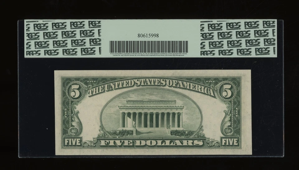 DBR 1950-C $5 FRN Atlanta Fr. 1964-F PCGS 64 PPQ Serial F59998051C - Image 2 of 2