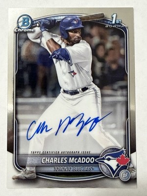 Topps Bowman Chrome 2025 Charles McAdoo RC Auto #CPA-CMA Blue Jays