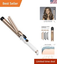 1 1/4 Inch Curling Iron Dual Voltage, Ceramic Long Barrel 1.25 Inch Hair Curl...