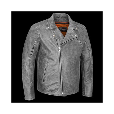 Men's Premium Leather Beltless Mcj W/dual Gun Pockets Z/o Liner With Adjustable 