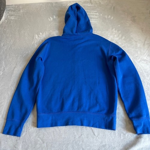 Ralph Lauren felpa con cappuccio uomo blu medio full zip ricamata polo pony misto cotone - Foto 10 di 15