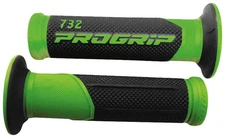 Pro Grip 732 Duo Density Road Grips - Black/Green Motorcycle PA073200VE02