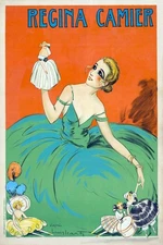 REGINA CAMIER FRENCH ACTRESS THEATER DOLLS BY LOUIS ICART VINTAGE POSTER REPRO