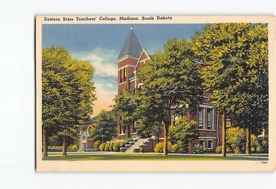 Postcard Eastern State Teachers College Madison South Dakota USA