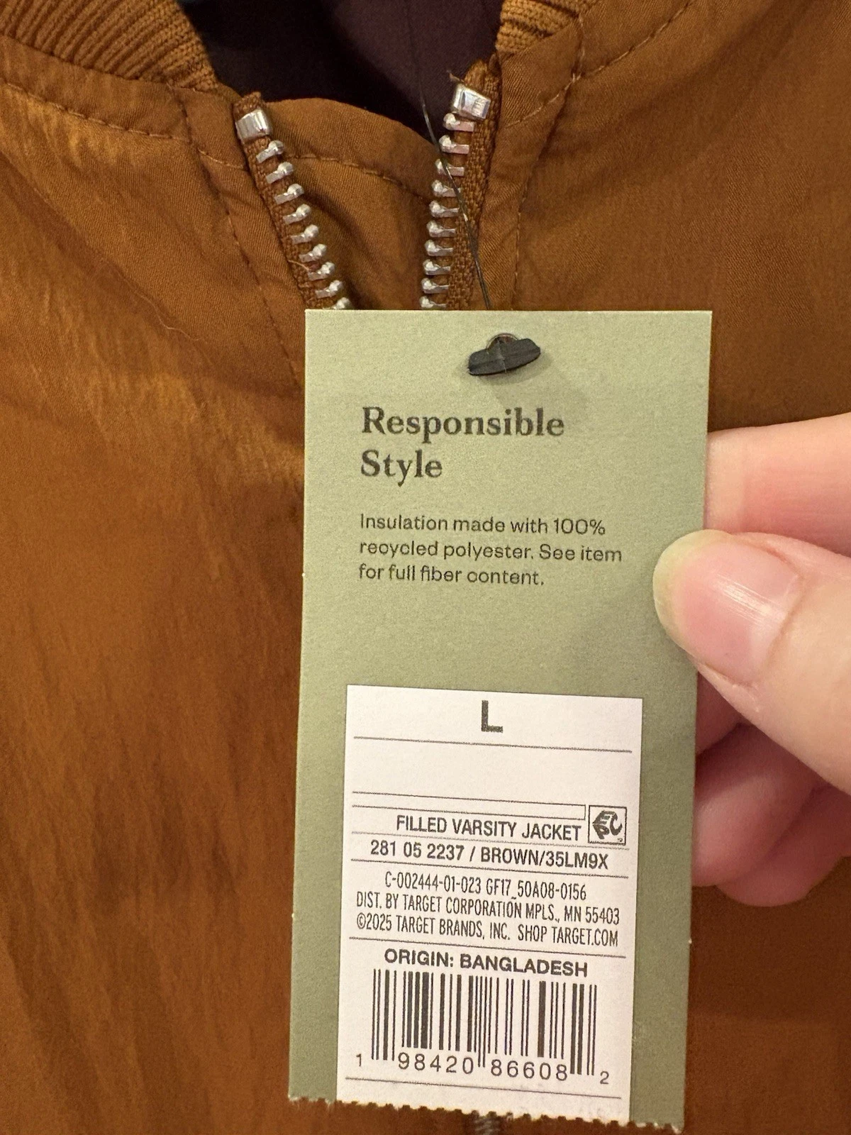 NWT Coat Men’s Size L Goodfellow & Co Brown SKU TR211 Chest 54” - product detail image 9