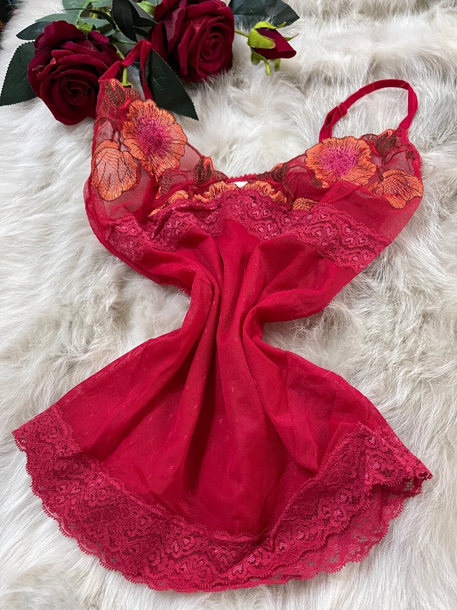 Hunkemoller red Camisole sleepwear nightwear size S cup B