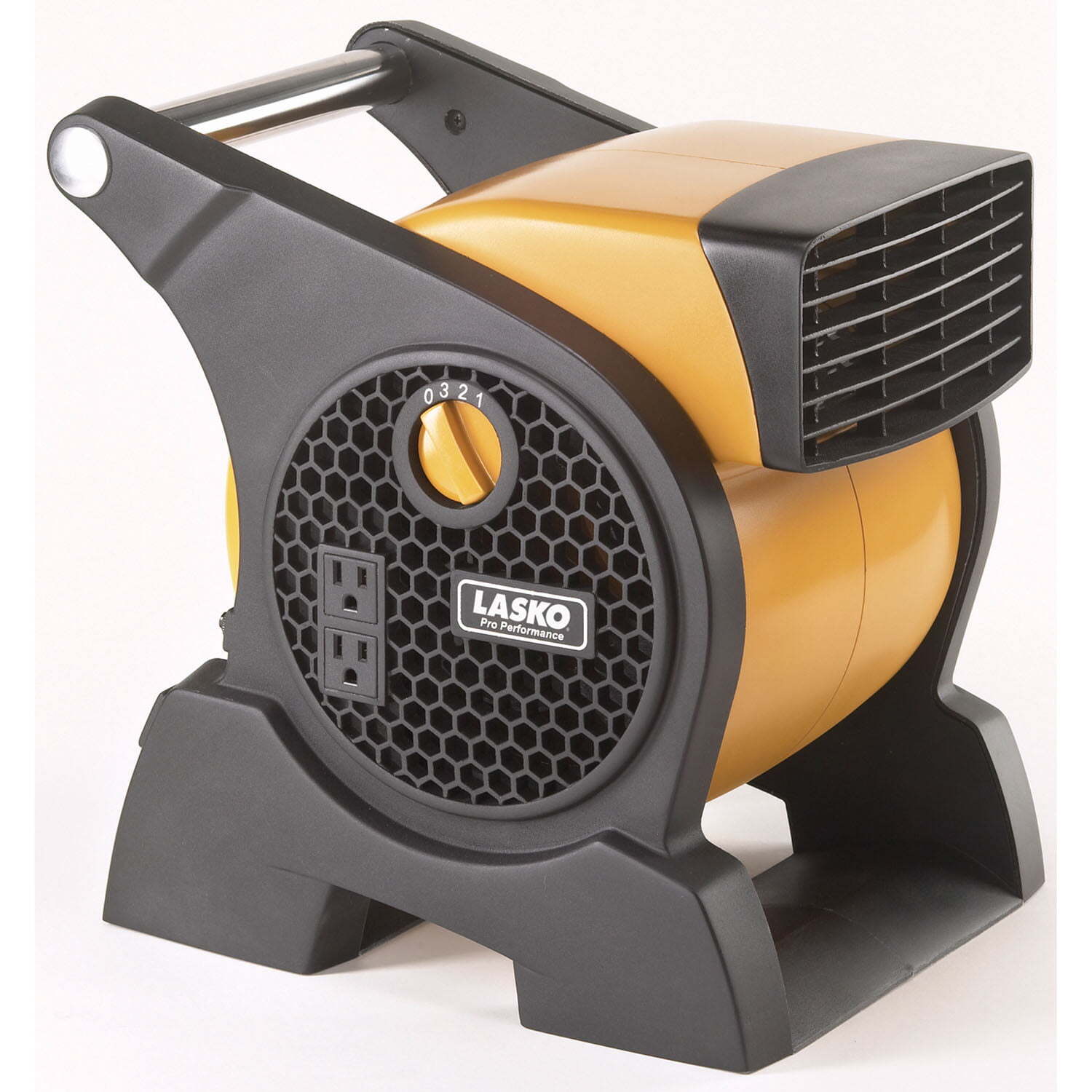 Lasko Pro Performance High Velocity Utility Fan with Integrated Power  Outlets | eBay