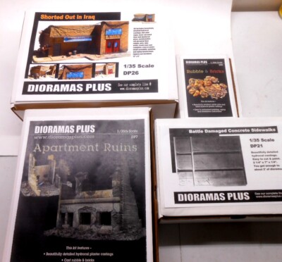 Dioramas Plus 2 Kit Set Building Ruins Iraqi Middle East 1/35 Diorama + Bonuses