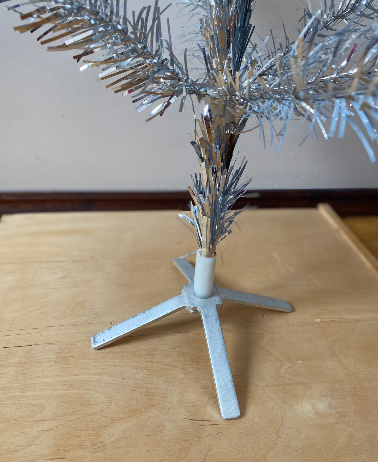 NEVER USED RARE Vintage Aluminum Christmas tree 57"/ 145cm Silver