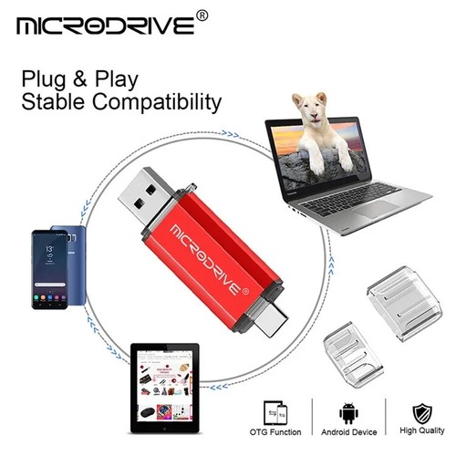 64GB 2-in-1 USB 2.0 / Type-C U-Disk Phone Laptop Computer Flash Disk - White - Afbeelding 2 van 8