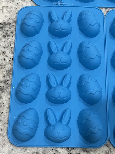 Easter Egg and Bunny Silicone Molds for Chocolate Candy DIY 36 Cavities NEW - Picture 2 of 3