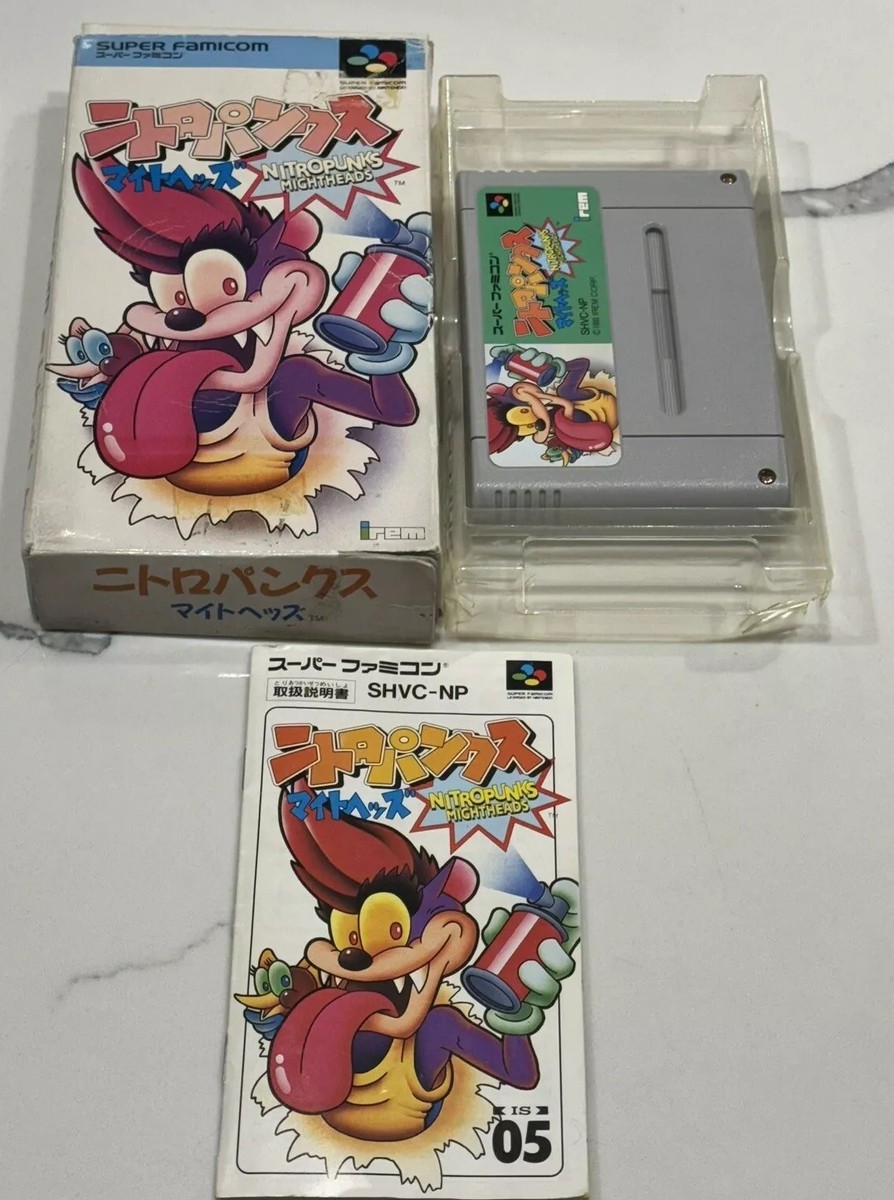 Nitro Punks: Might Heads (Super Famicom SFC SNES) Complete CIB