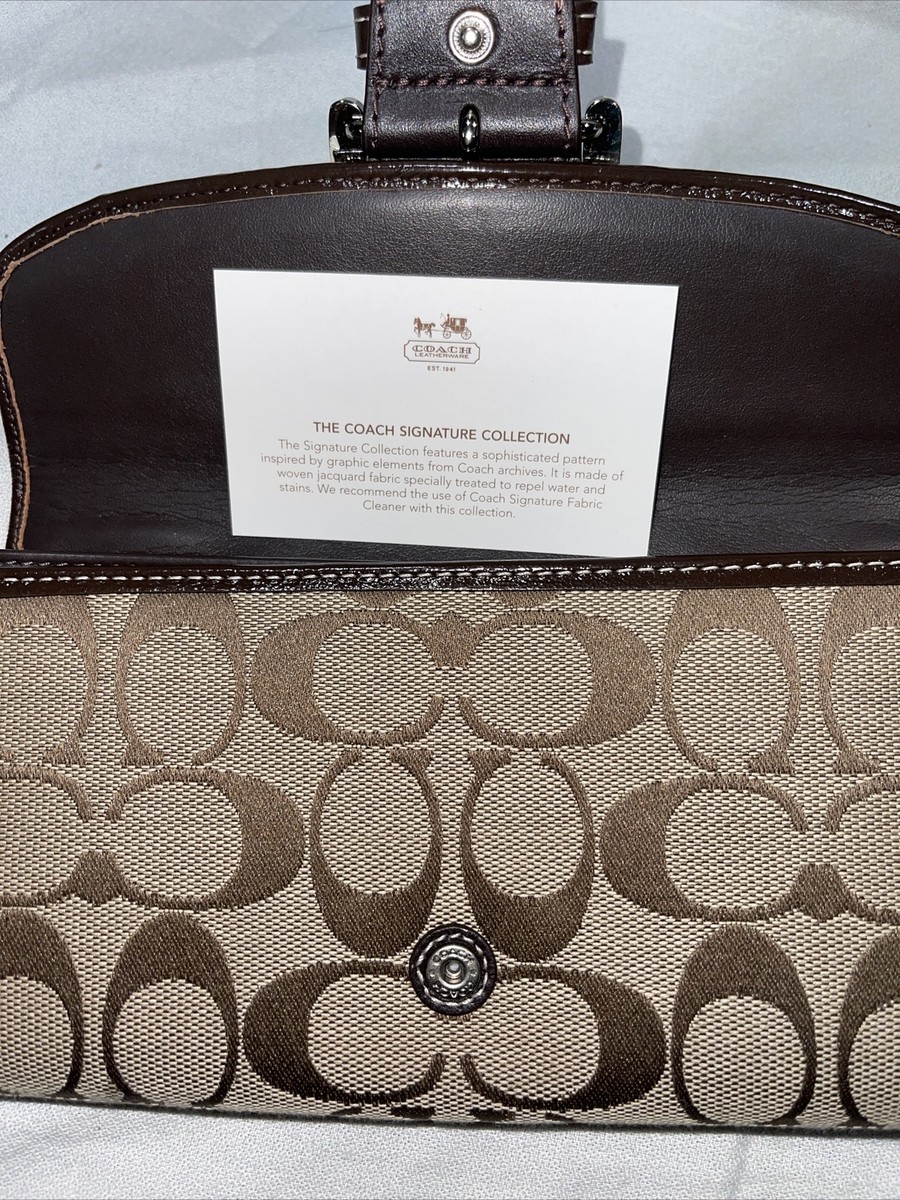 Authentic COACH M1126-F17094 Signature Hobo Shoulder Handbag SV 