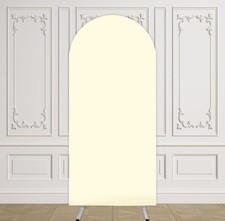 2.6x6ft Spandex Arch Backdrop Cover Beige Wedding Arch Cover Fit Round NWT