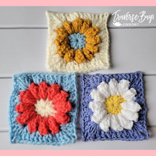 Crochet Flower Granny Square PATTERN ONLY