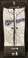 STANCE - MILWAUKEE BREWERS Men's Socks New Large 9-12 White Home Jersey