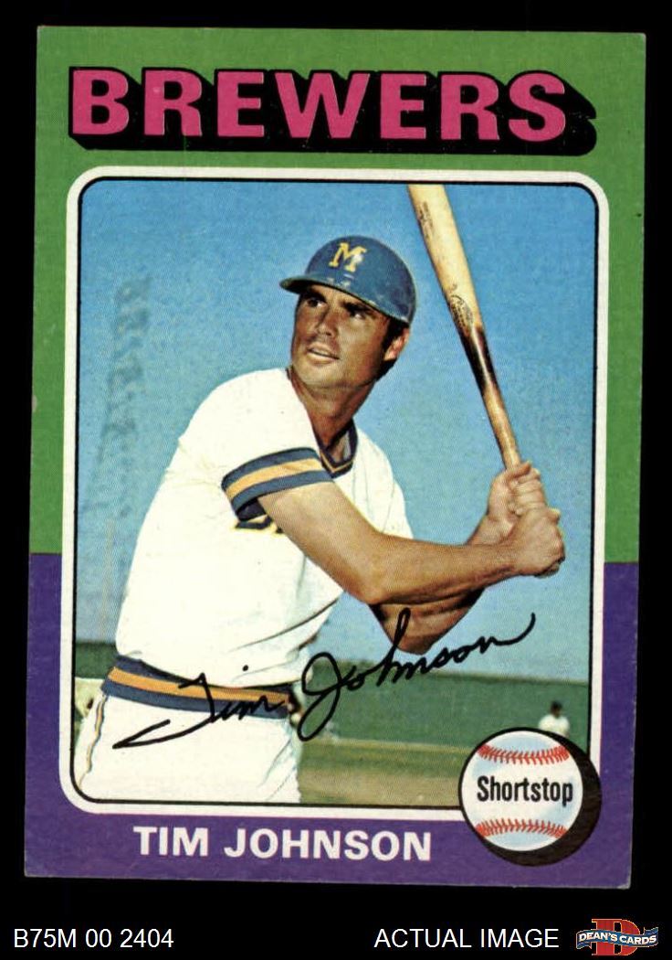 1975 Topps Mini #556 Tim Johnson Brewers 5 - EX