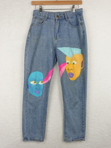80s painted jeans
