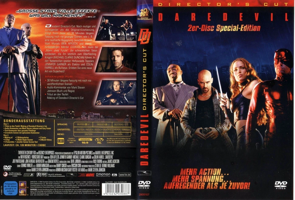2 DVD DAREDEVIL DIRECTOR'S CUT Special Edition | 2005 | DEUTSCH | Marvel | uncut - Bild 3 von 4
