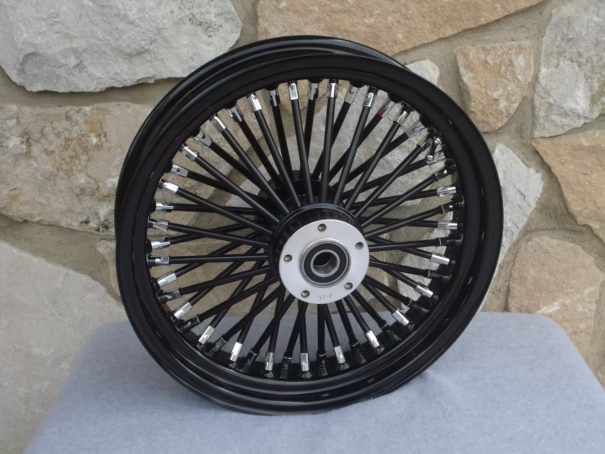 Black spoke wheels cheap for harley davidson