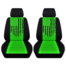Front Seat Covers Fits Honda CR-V SUV 1997 to 2001 Tattered Flag Bucket Seat