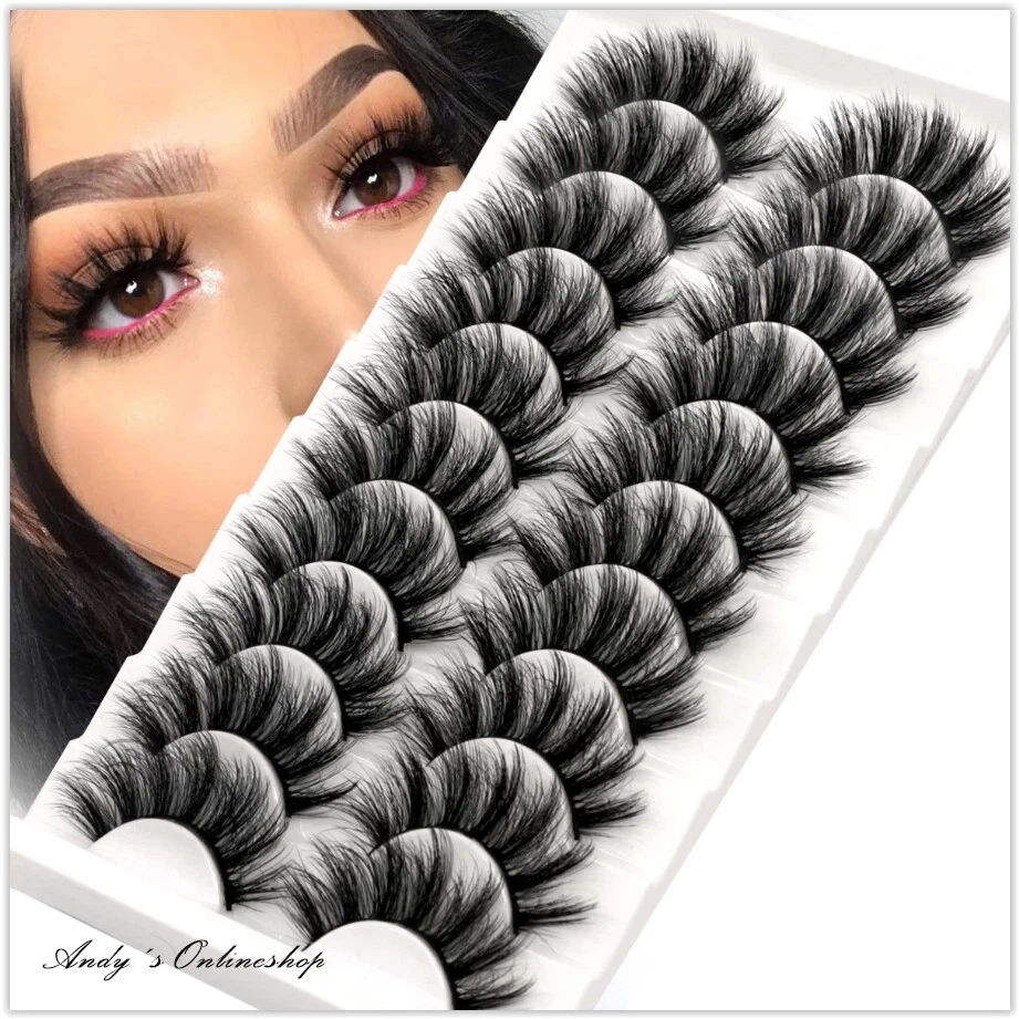10 Paar 5D Wimpern Set künstliche Wimpern flauschig Lashes Fake False Eyelashes
