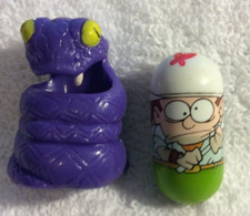 2004 Mighty Beanz Bodz S1: 261 Jungle Explorer Bean  Python Bod Purple 