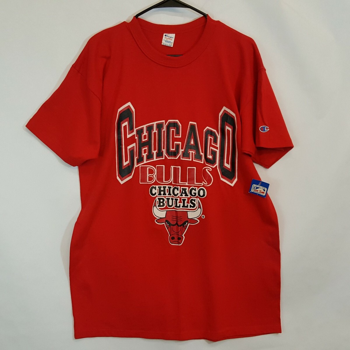 80s 90s Chicago Bulls NOS New Tags Vtg CHAMPION T Shirt Sz XL  