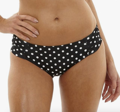 Panache Women's Swim Anya Spot Gather Bikini Bottom Polka Dot Sz XL