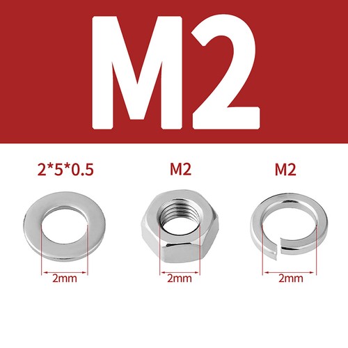 Assorted Suit Stainless Steel Flat & Spring Washers Nut M1.6 M2 M3 M4 M5 to M30 - Picture 24 of 75