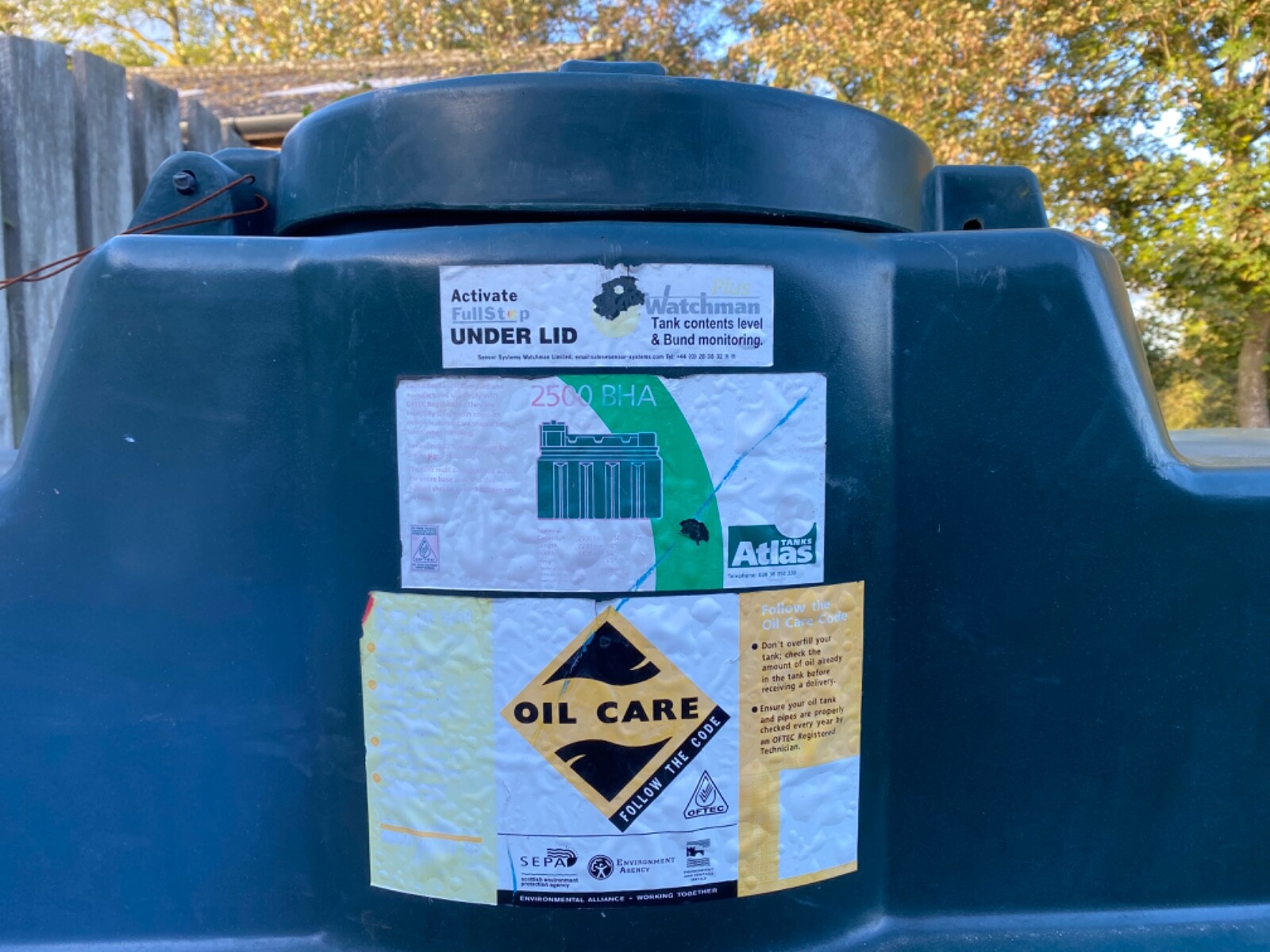 Atlas 2500 litre Bunded Heating oil Tank eBay